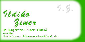 ildiko zimer business card